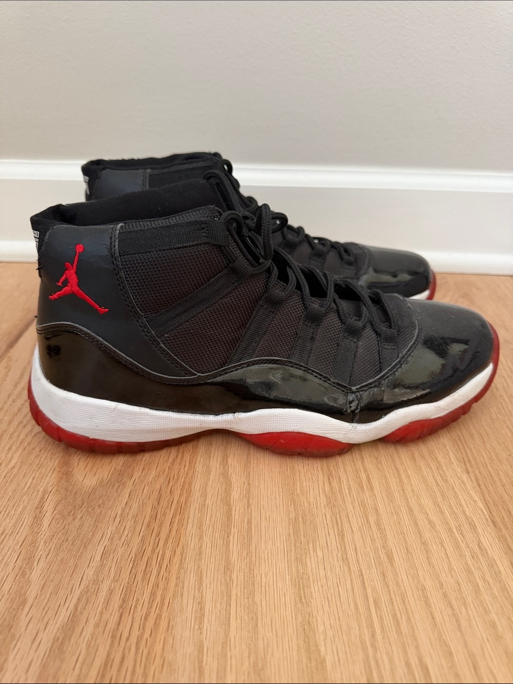Jordan’s Black and Red High-Top Basketball Sneakers